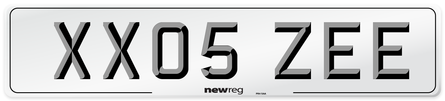XX05 ZEE Number Plate from New Reg